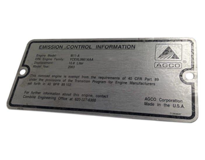 AGCO 71393647 — Iron Vault inventory image AGCOMANIFEST71393647