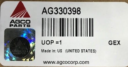 AGCO AG330398 — Iron Vault inventory image AGCOMANIFESTAG330398