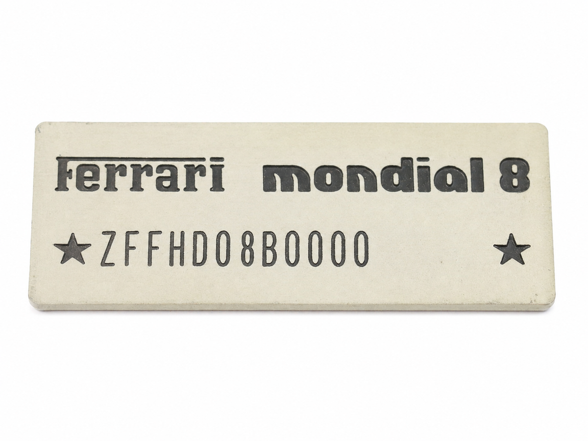 Ferrari Chassis number plate Mondial 8 LHD — OEM 116149