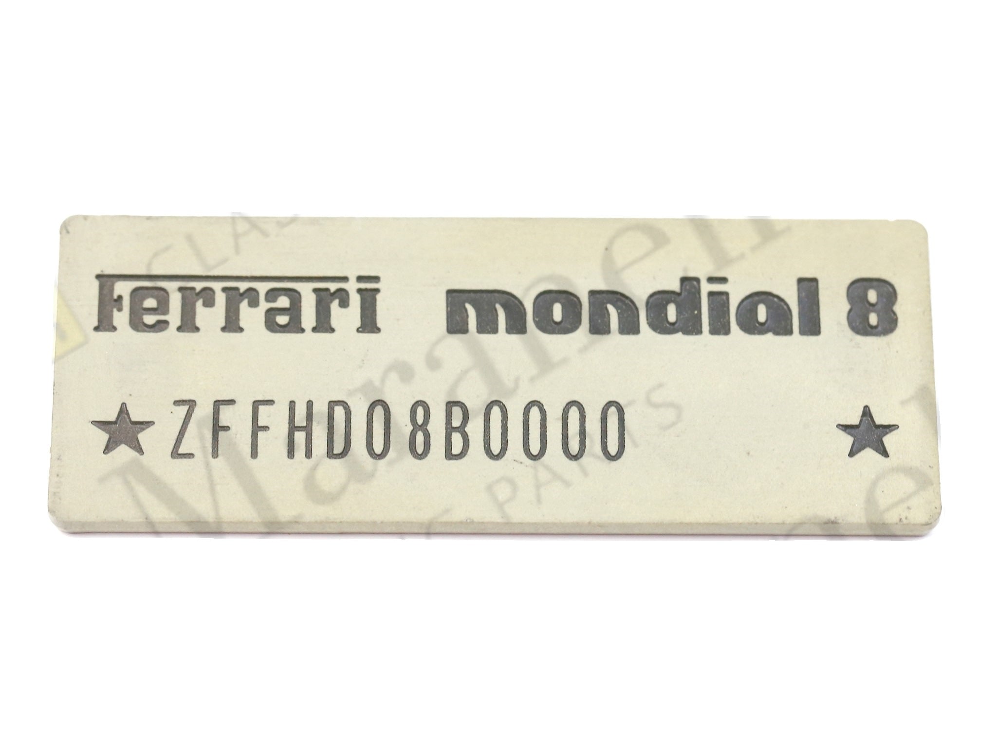 116149 - Chassis number plate Mondial 8 LHD