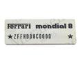 116264 - Chassis number plate Mondial 8 LHD