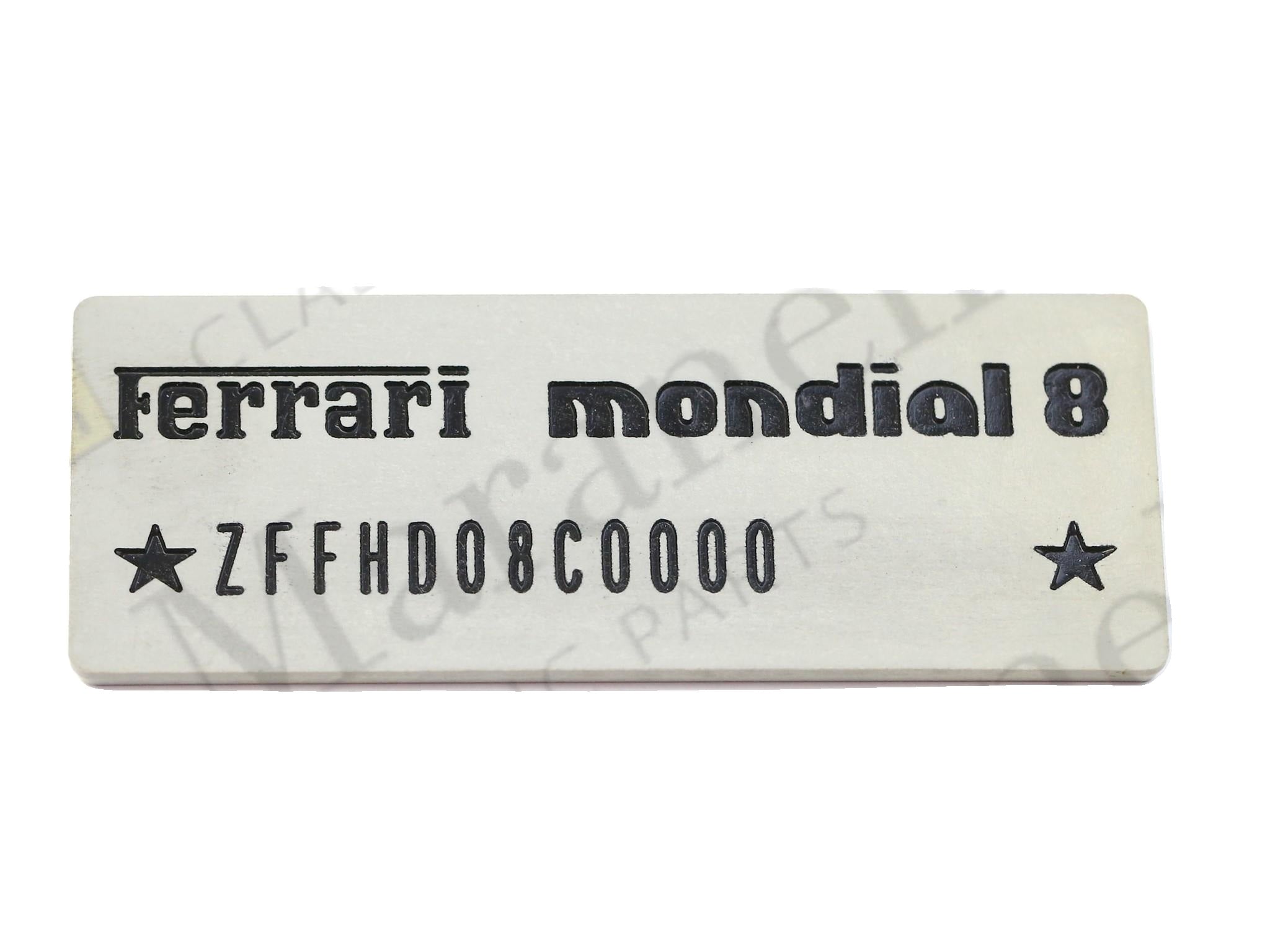 116264 - Chassis number plate Mondial 8 LHD
