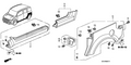 Honda New 2008 Fits Honda Element Garnish Assy., R. RR. Side Sill *B536P* (ROYAL BLUE PEARL), Part # 71900-SCV-A90ZE
