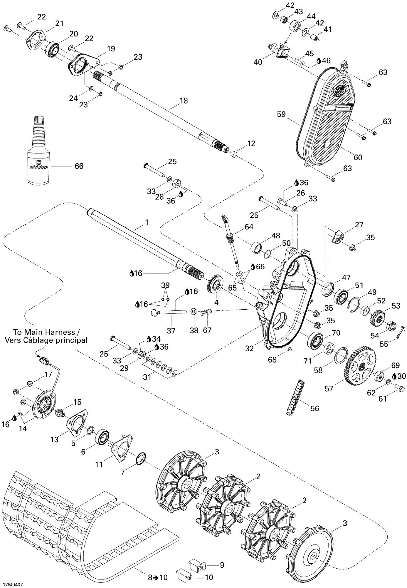 Fits 2002-2005 Ski-Doo Grand Touring 500/600/700 / Grand Touring SE 800 SDI Models Cap, OEM Part # 504152104