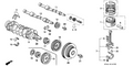 Honda New 1990-1997 Fits Honda Accord Bearing C, Connecting Rod (Brown) (Taiho), Part # 13213-PH3-004