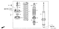 Honda New 2003-2005 Fits Honda Accord Shock Absorber Assembly, Right Front, Part # 51601-SDB-A18