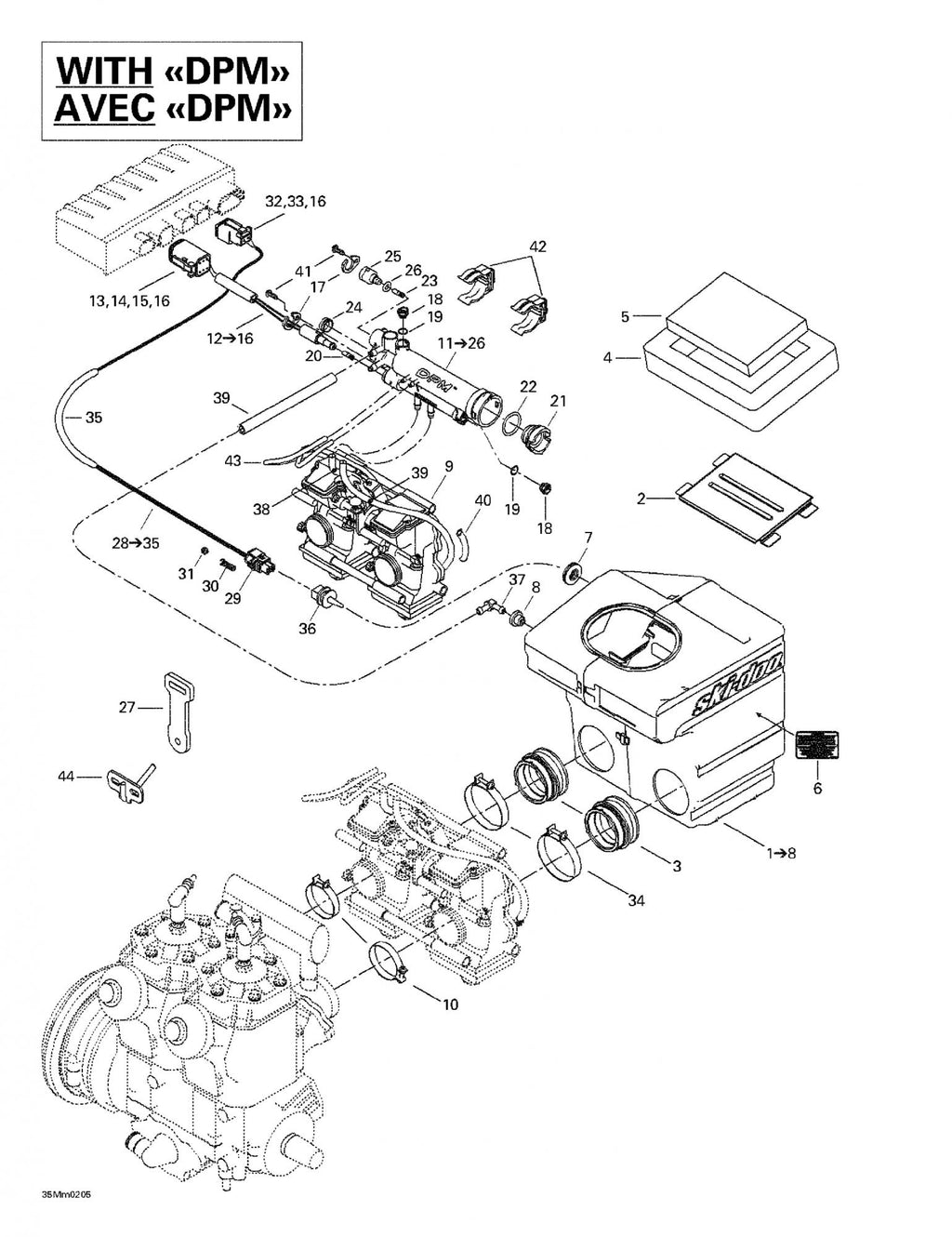 Fits 1999-2007 Ski-Doo Formula Deluxe 500/600/700 / Grand Touring 500/600/700 Models Support, OEM Part # 512058919