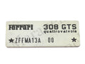 120437 - Chassis number plate 308 GTS QV
