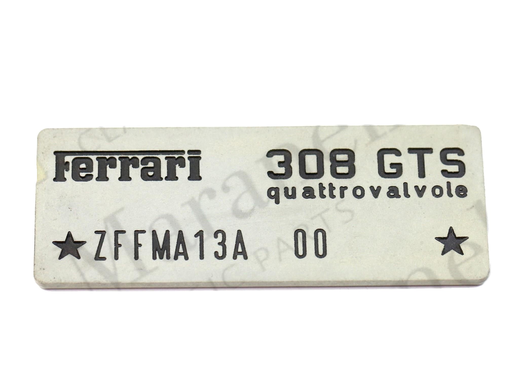 120437 - Chassis number plate 308 GTS QV
