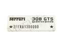 124198 - Chassis number plate 308 GTS QV
