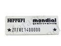 124201 - Chassis number plate Mondial QV