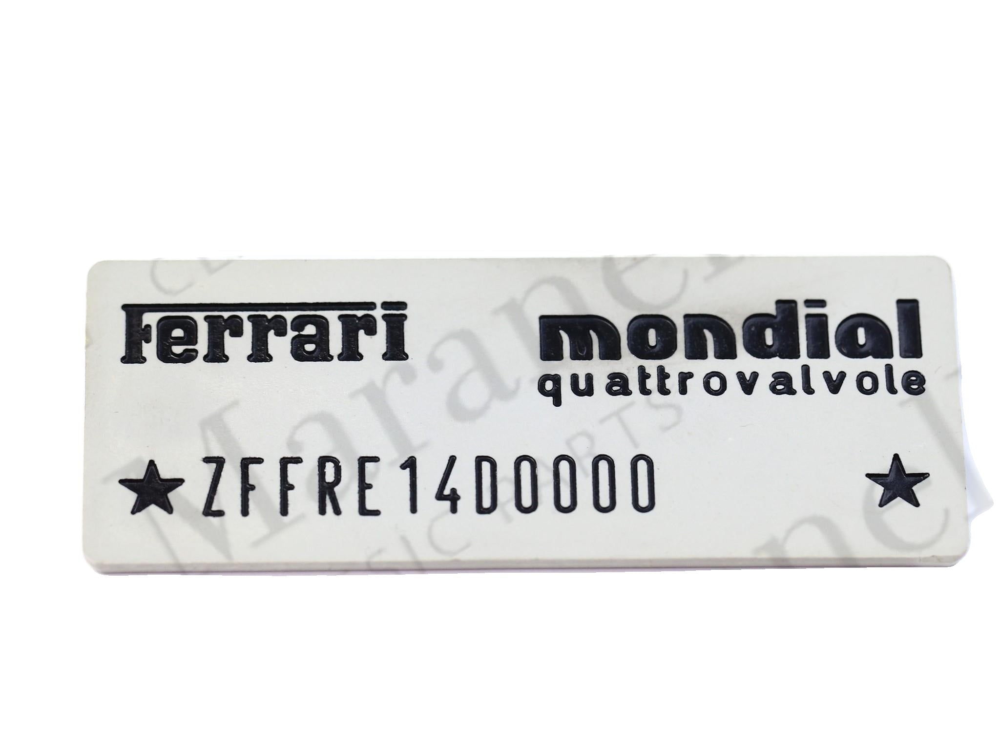 124201 - Chassis number plate Mondial QV