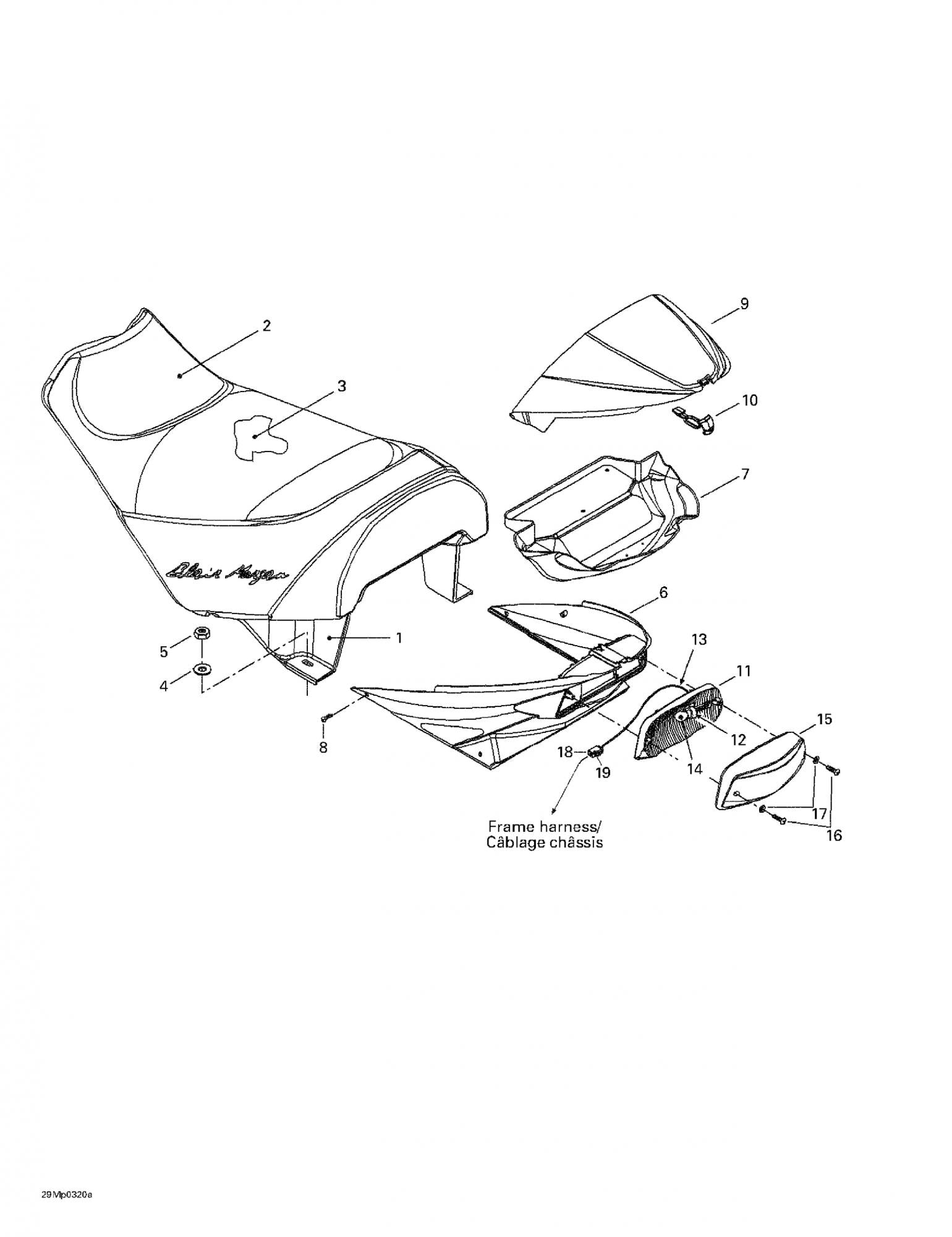 Fits 2002-2003 Ski-Doo MX Z 800 Rev / MX Z Blair Morgan Special Edition Models Box Liner, OEM Part # 510004021