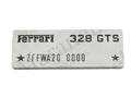 126991 - Chassis number plate 328 GTS