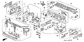 Honda New 1996-2000 Fits Honda Civic Front Crossmember Set (Lower), Part # 04603-S04-G01ZZ