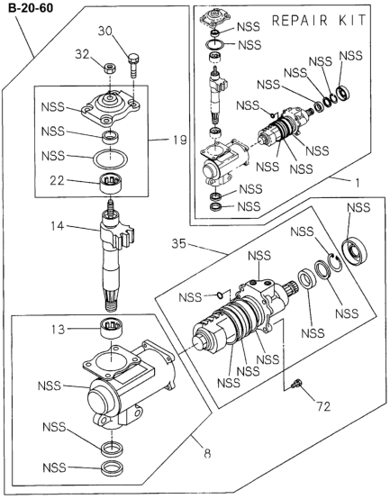 Honda New 1994 Fits Honda Passport Box Assy., Steering Unit, Part # 89702-99390