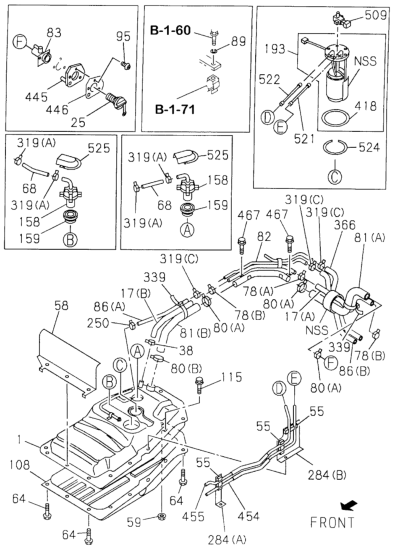 Honda New 1998-2000 Fits Honda Passport Clip, Fuel Pipe, Part # 89714-01320