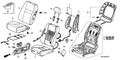 New 2006-2008 Fits Honda Civic Cover, R. Reclining (Inner) *NH556L* (GRAY), Part # 81248-SNA-A01ZD