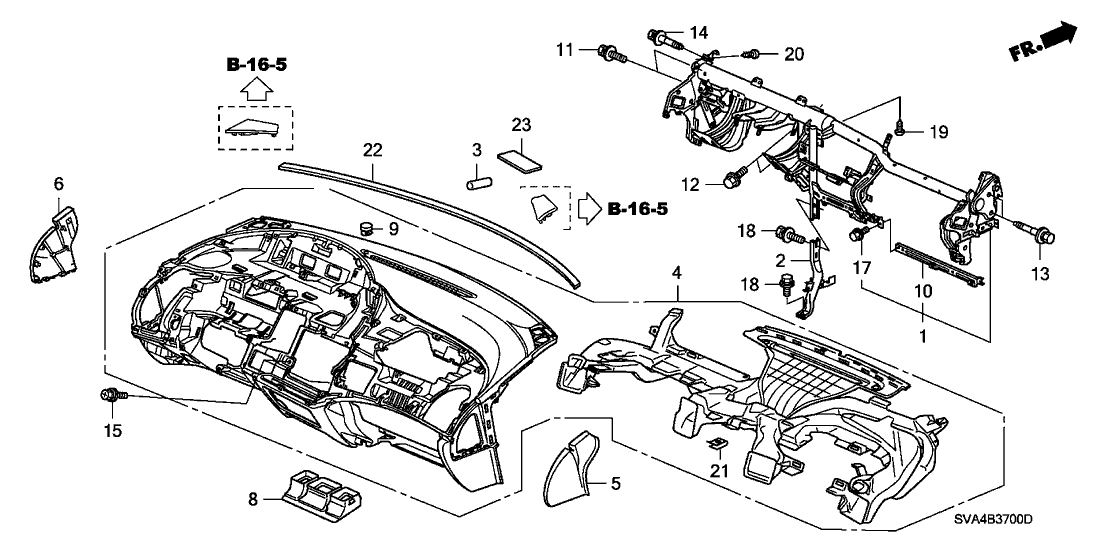 New 2006-2008 Fits Honda Civic Lid, R. Instrument Side *YR325L* (EARTH TAUPE), Part # 77210-SVA-A00ZC