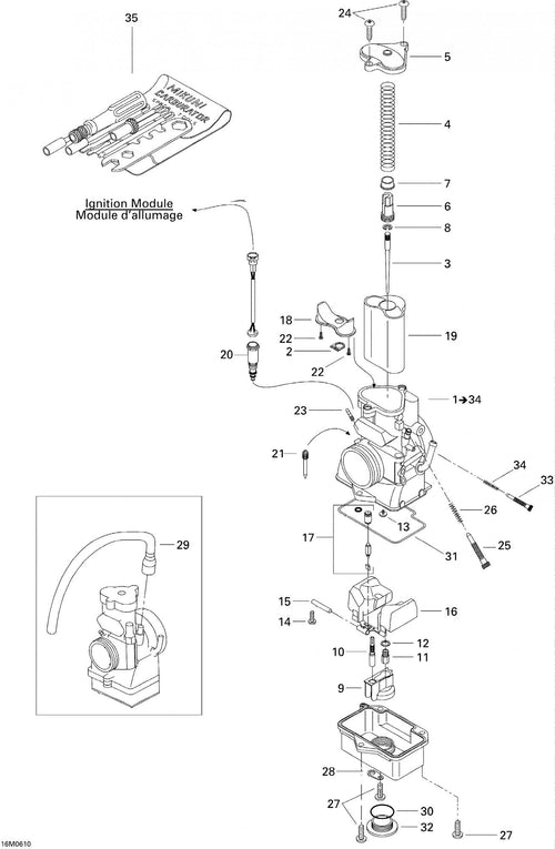 Fits 2006-2007 Ski-Doo MX Z 440 Racing / MX Z 440X Racing Pilot Jet 140, OEM Part # 404162085