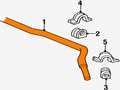Fits 1987-1989 Chevrolet Celebrity Front stabilizer / sway bar, Part # 14089551