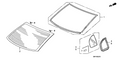 Honda New 2006-2011 Fits Honda Civic Glass, L. RR. Door Quarter (Green) (PPG), Part # 73455-SNF-A20