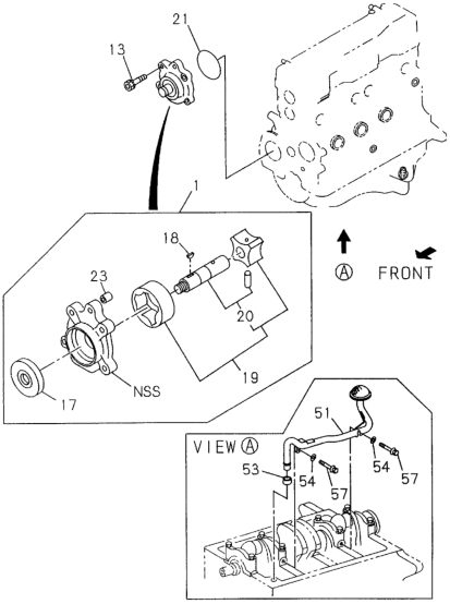 Honda New 1994-1996 Fits Honda Passport Gasket, Oil Pump, Part # 89436-34460