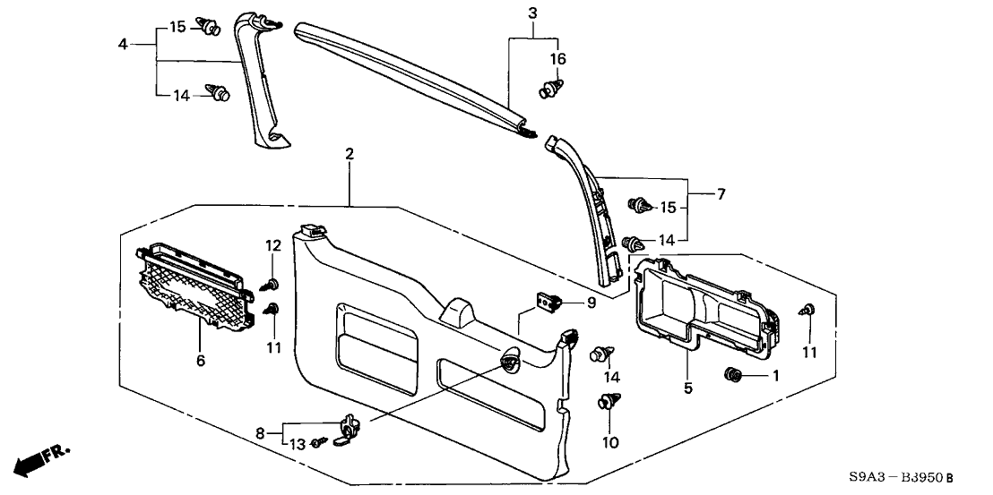 Honda New 2002-2003 Fits Honda CR-V Hook, Convenient *YR202L* (DARK SADDLE), Part # 84628-SCA-003ZB