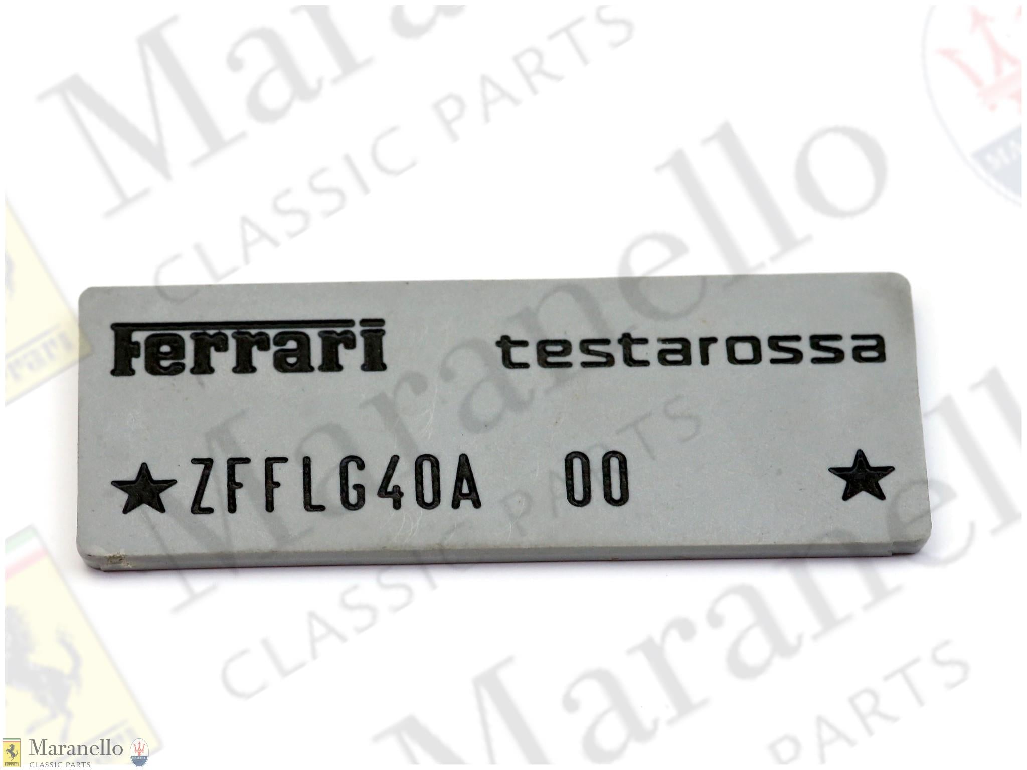 146379 - Chassis number plate testarossa