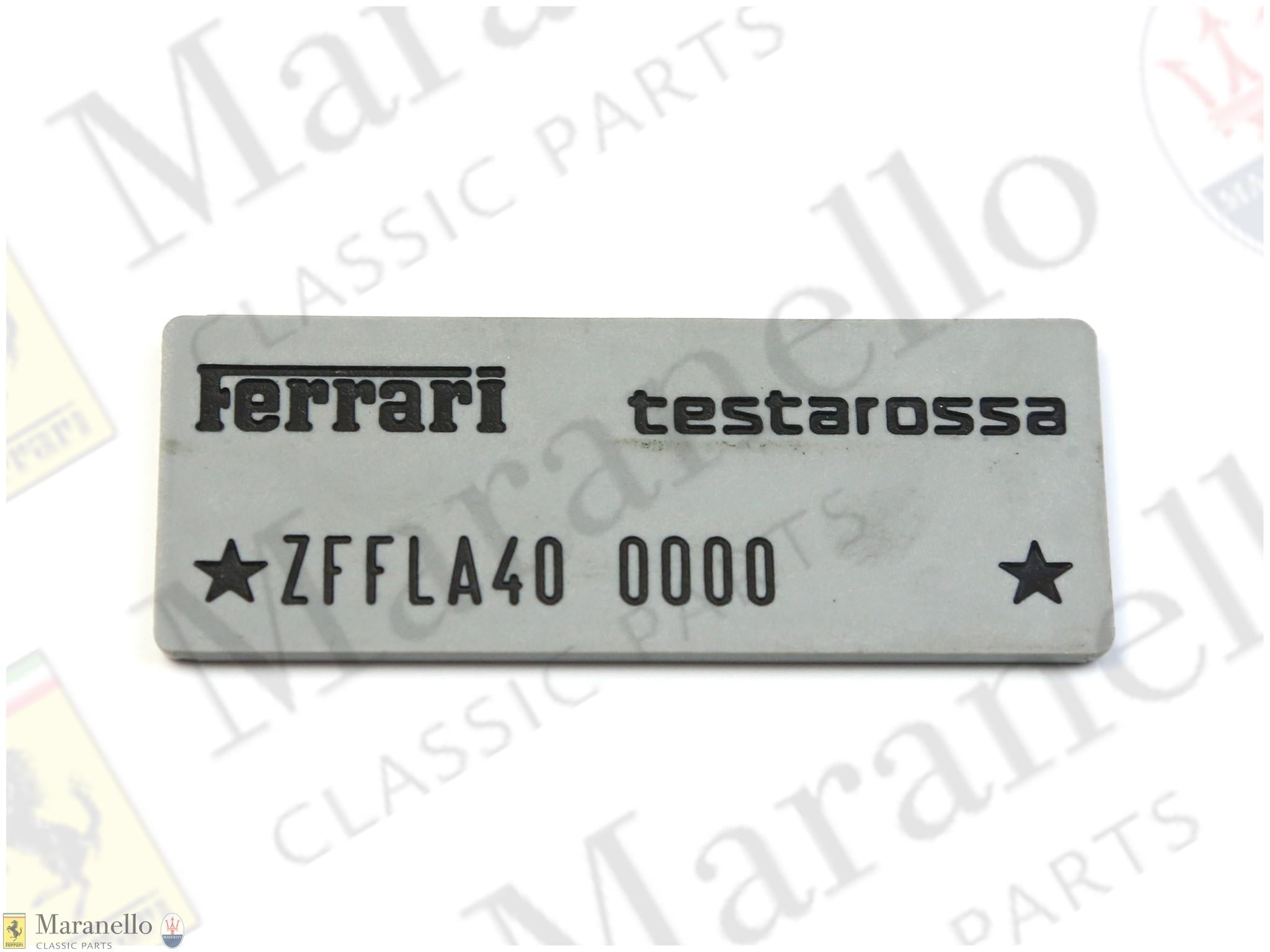 149138 - Chassis number plate testarossa