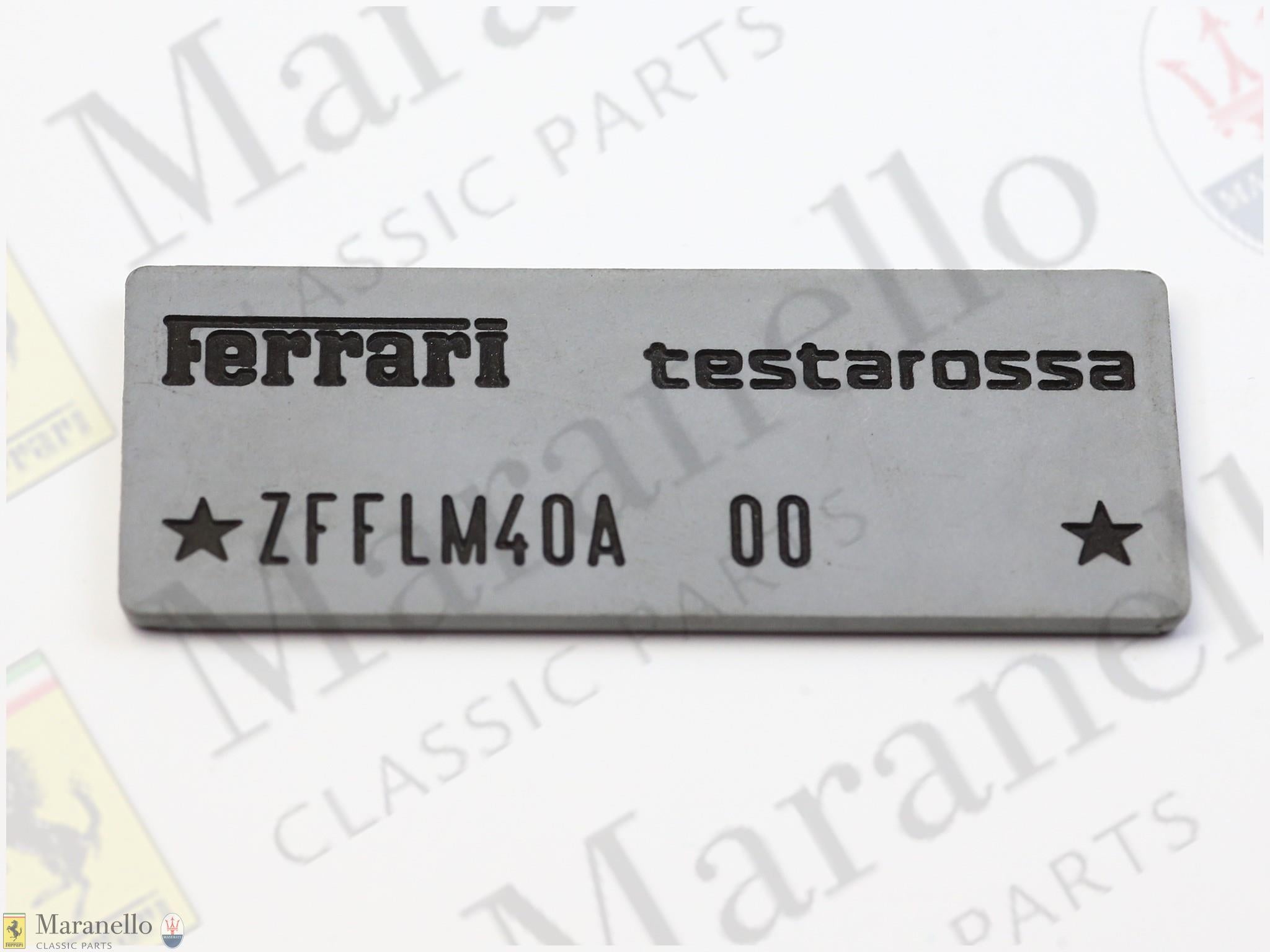 151120 - Chassis number plate testarossa