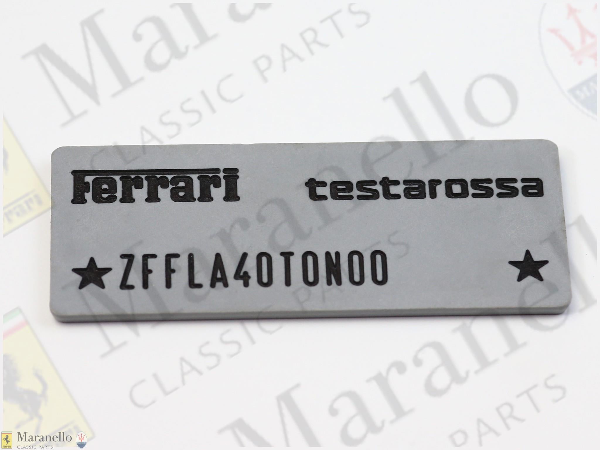 151613 - Chassis number plate testarossa