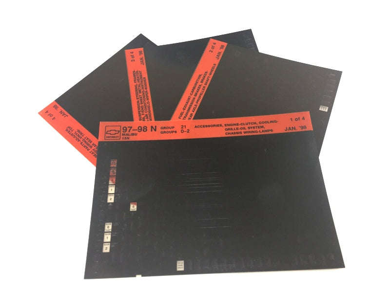 1997-2003 Chevrolet Malibu "N" Parts Microfiche Catalog Slides