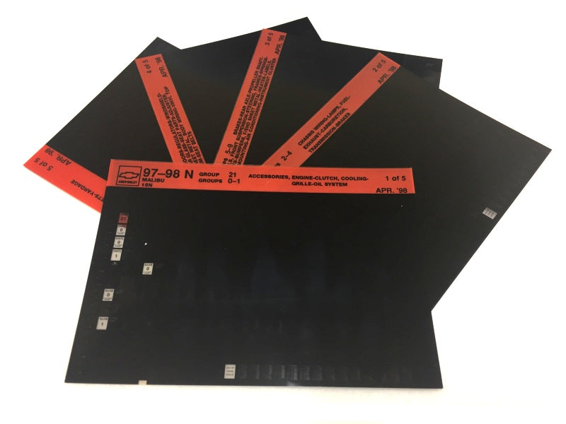 1997-2003 Chevrolet Malibu "N" Parts Microfiche Catalog Slides