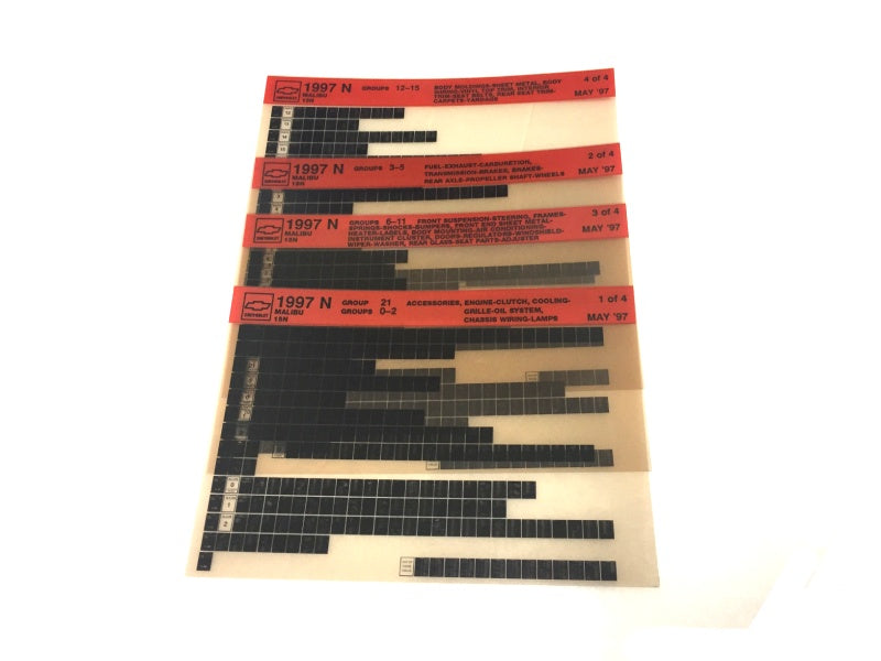 1997-2003 Chevrolet Malibu "N" Parts Microfiche Catalog Slides