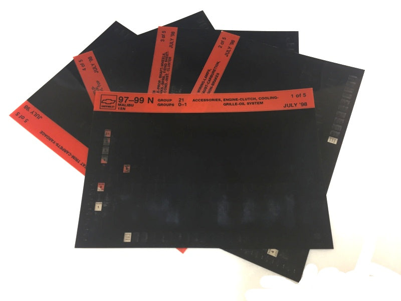 1997-2003 Chevrolet Malibu "N" Parts Microfiche Catalog Slides