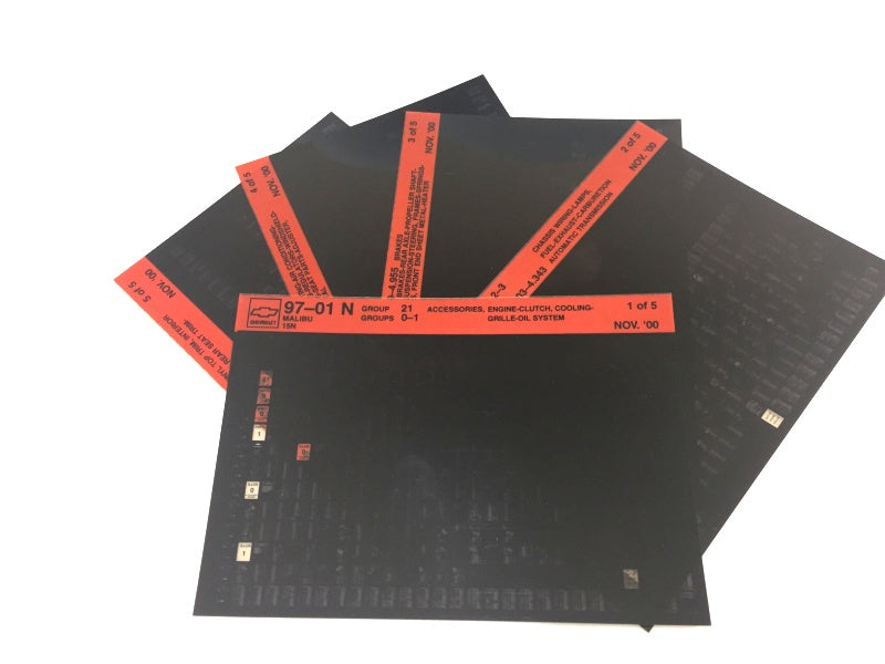 1997-2003 Chevrolet Malibu "N" Parts Microfiche Catalog Slides