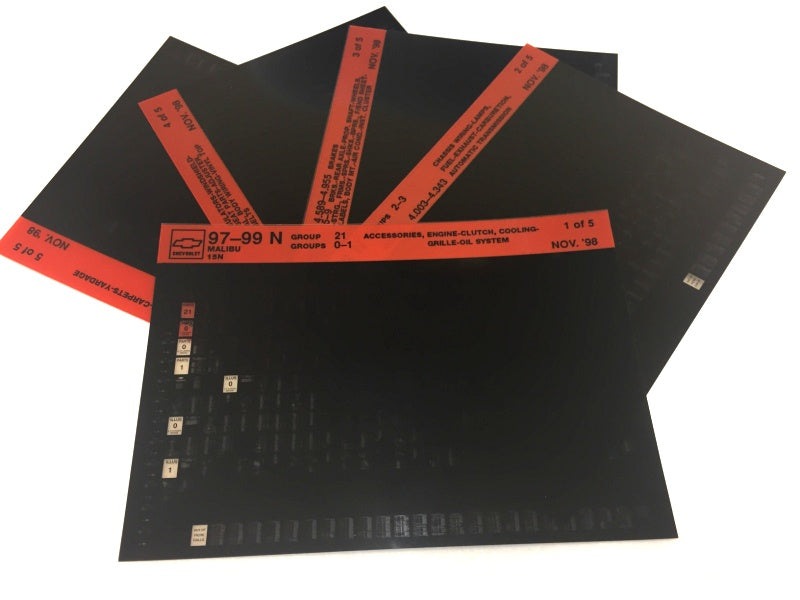 1997-2003 Chevrolet Malibu "N" Parts Microfiche Catalog Slides