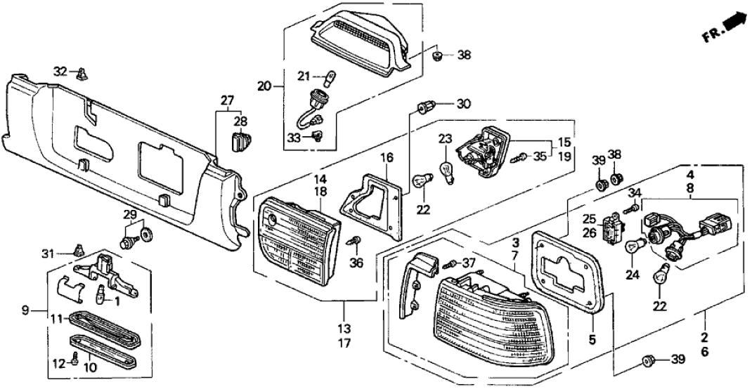 Honda New 1992-1993 Fits Honda Accord Cover & Wire, L., Part # 34157-SM4-A01