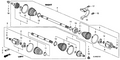 Honda New 2007-2008 Fits Honda Fit Passenger Side Driveshaft Assembly, Part # 44305-SLN-A00
