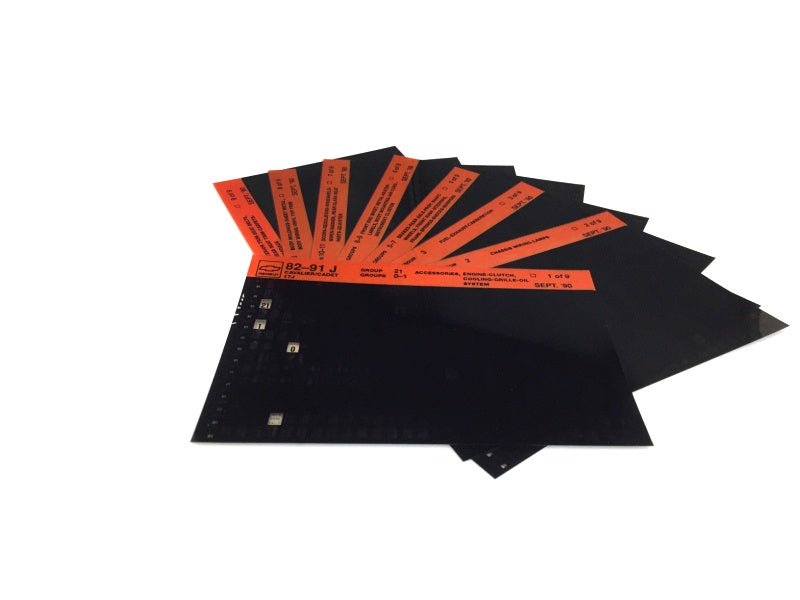 1982-1991 Chevrolet Cavalier "J" Parts Microfiche Catalog Slides