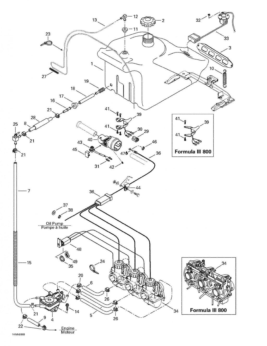 Fits 1999-2007 Ski-Doo Formula Deluxe 500/600/700 / Formula Deluxe 600/700 Models Throttle Housing, OEM Part # 512059243