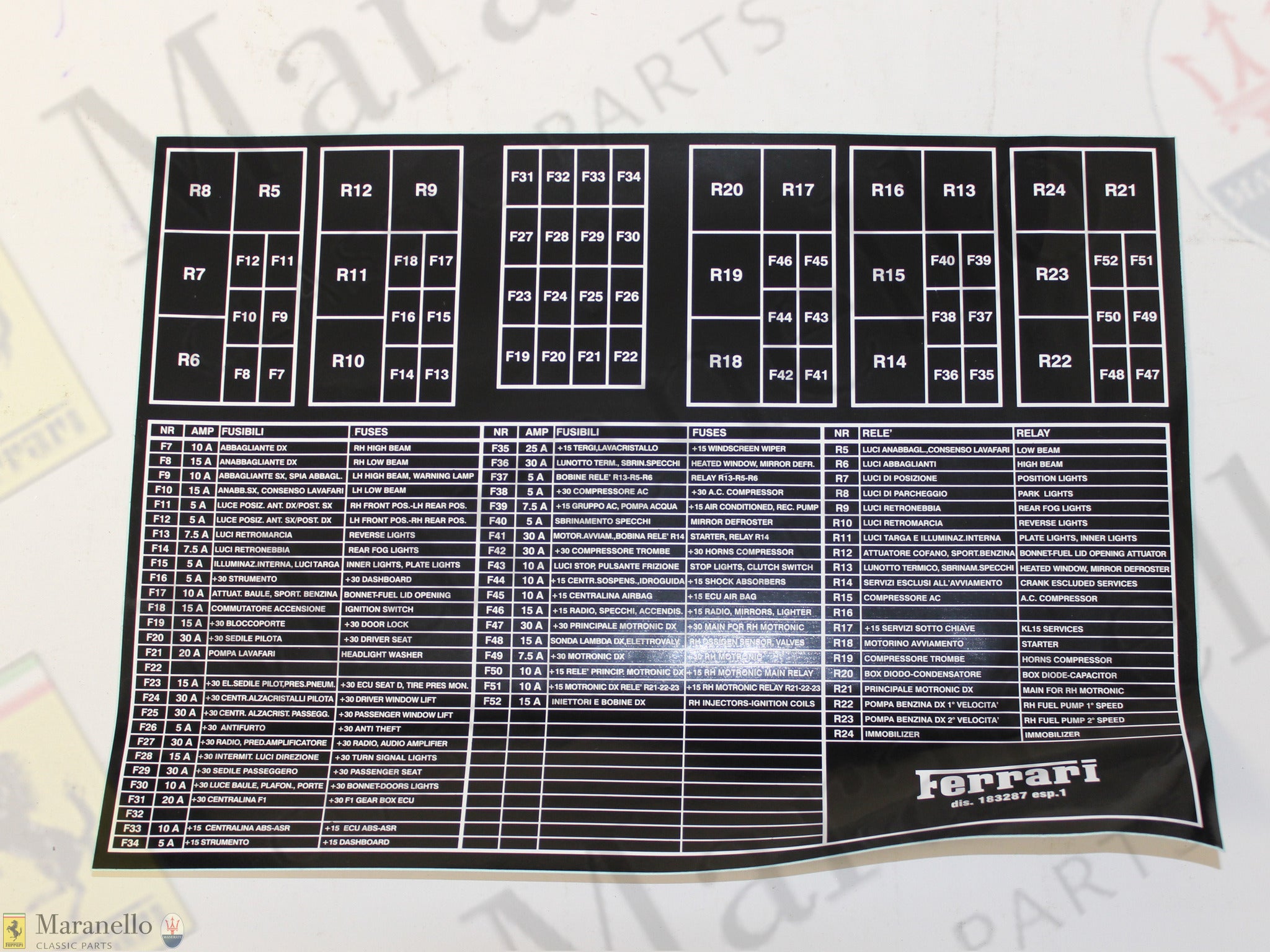 183287 - Nameplate Sticker