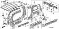 Honda New 2003-2011 Fits Honda Element Stiffener, R. FR. Pillar (Upper), Part # 63120-SCV-A01ZZ