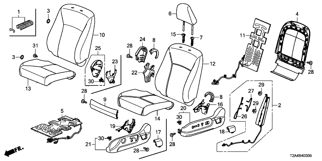 New 2013-2014 Fits Honda Accord Trim Cover (Cashmere Ivory), Part # 81521-T2F-A71ZC
