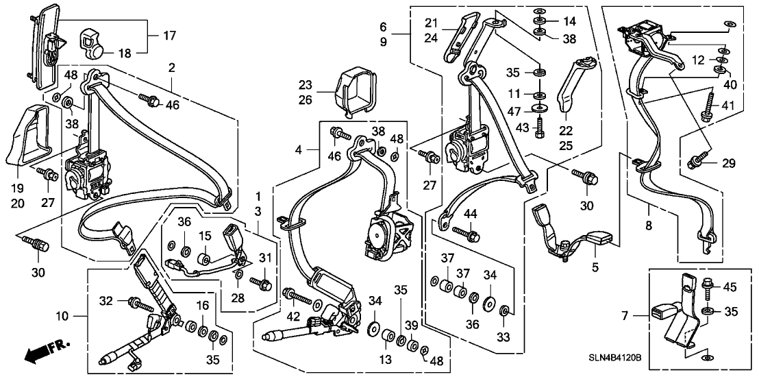Honda New 2007 Fits Honda Fit Adjuster, Shoulder Slide *YR244L* (LIGHT TITANIUM), Part # 81460-S4K-A02ZJ