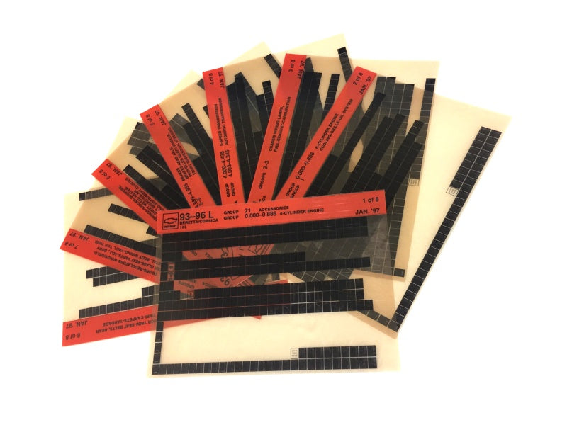 1993-1996 Chevrolet Beretta / Corsica "L" Parts Microfiche Catalog Slides