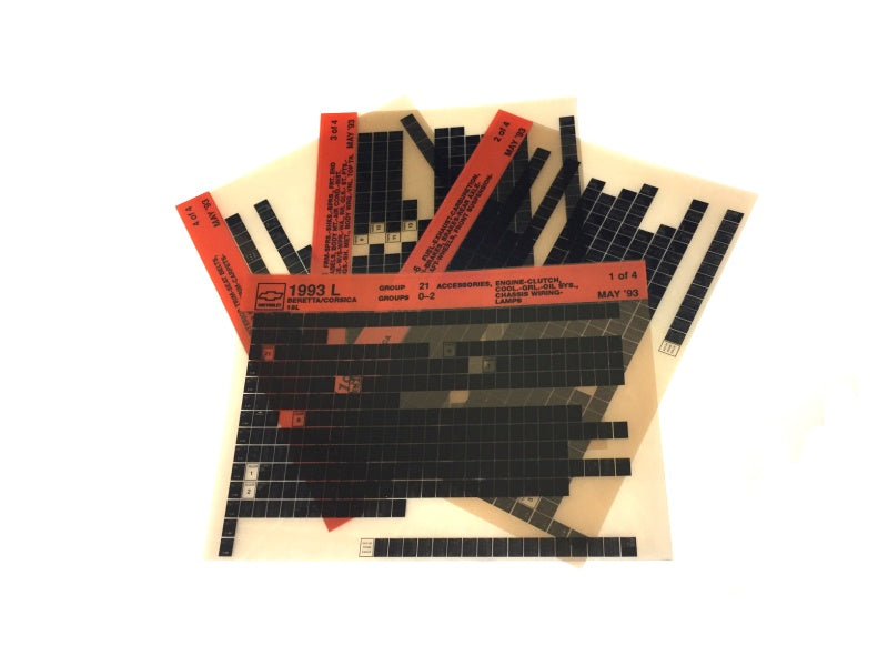 1993-1996 Chevrolet Beretta / Corsica "L" Parts Microfiche Catalog Slides