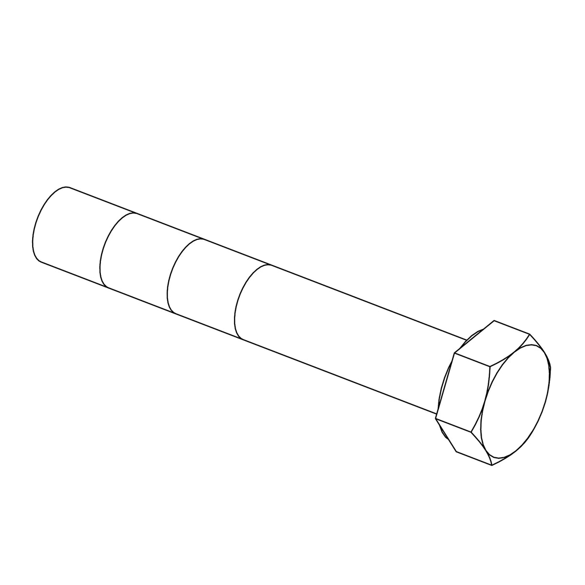 19H2726: Fits John Deere 19H2726 Hexagonal Head Cap Screw, 5/8" X 4" – Genuine OEM