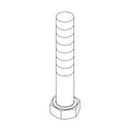 19M7937: Fits John Deere 19M7937 Hexagonal Head Screw, M24 X 140 – Genuine OEM